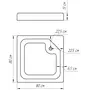 Душ піддон квадратний BRAVO LUBAWA SL 80