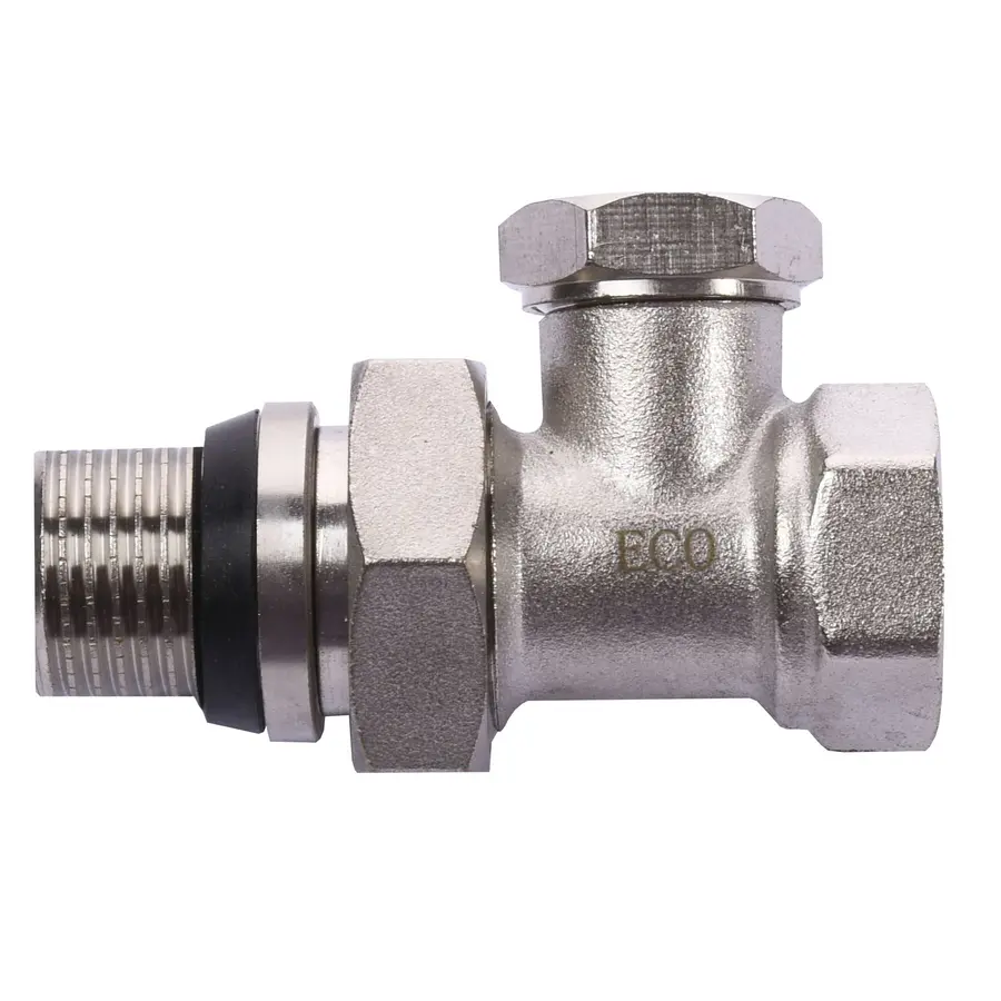 Кран радиаторный прямой ECO Technology ECO5108 1/2 "под ключ с уплотнителем