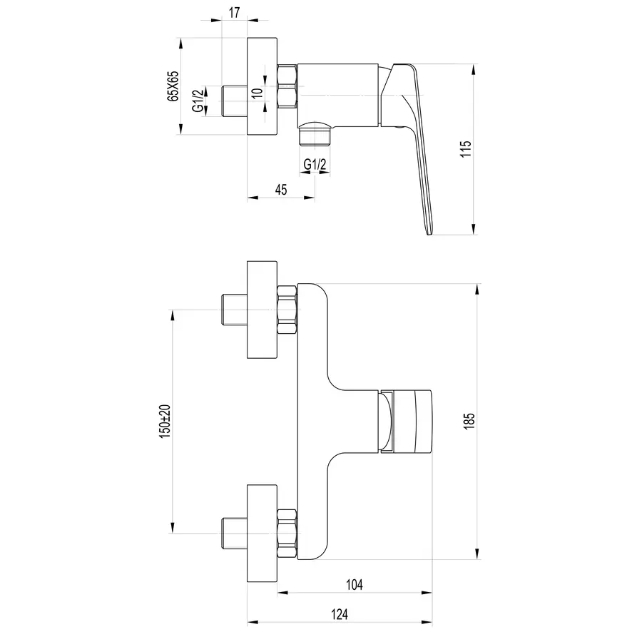 Змішувач для душа TOPAZ ODISS TO 18701-H52