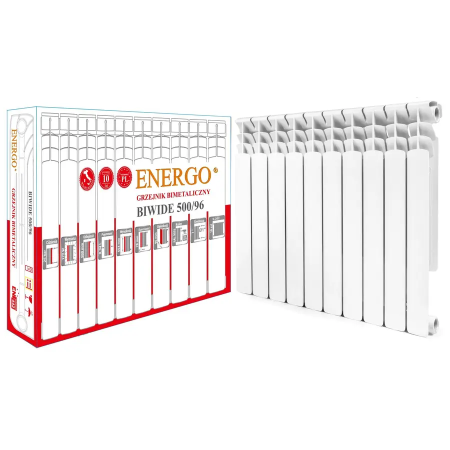 Радіатор біметалевий секційний ENERGO BIWIDE 500/96