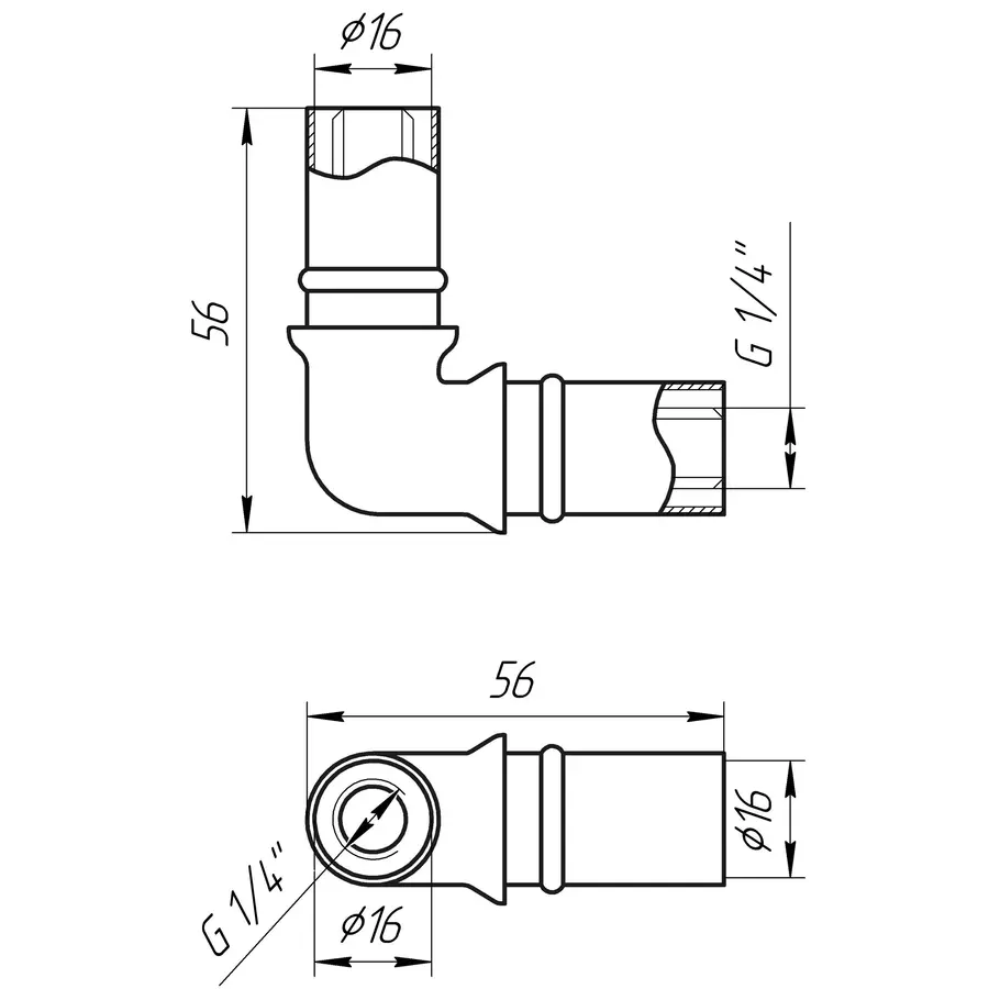 Кутник проміжний прес APE ITALY AP 151 16х16