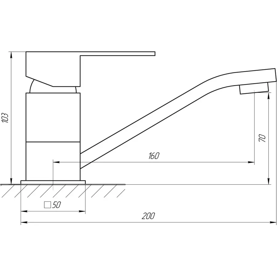 Змішувач для умивальника Globus Lux Milano GLM-0103M