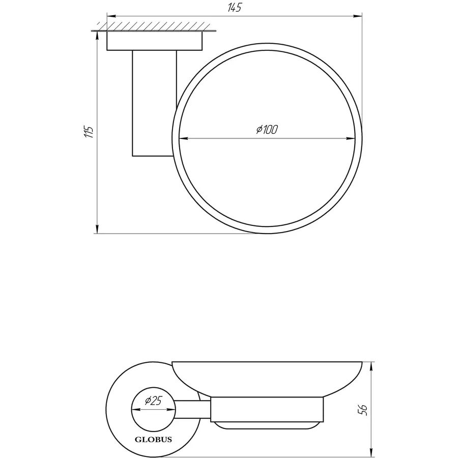 Мыльница Globus Lux SS 8408