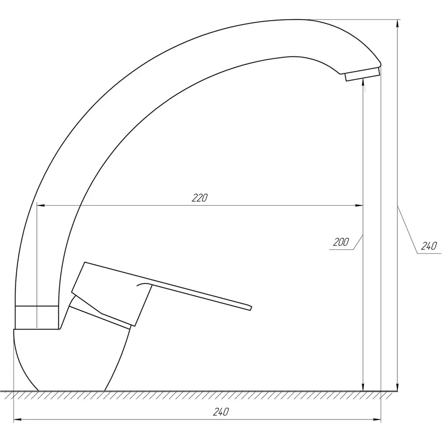 Кухонный смеситель стальной DOMINO BLITZ DBC-203S-WH