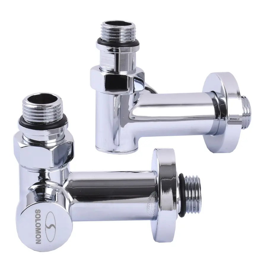 Кран вентильний кутовий з американкою SOLOMON LUX 1/2″ CHROM 7777 TEN (2шт.)