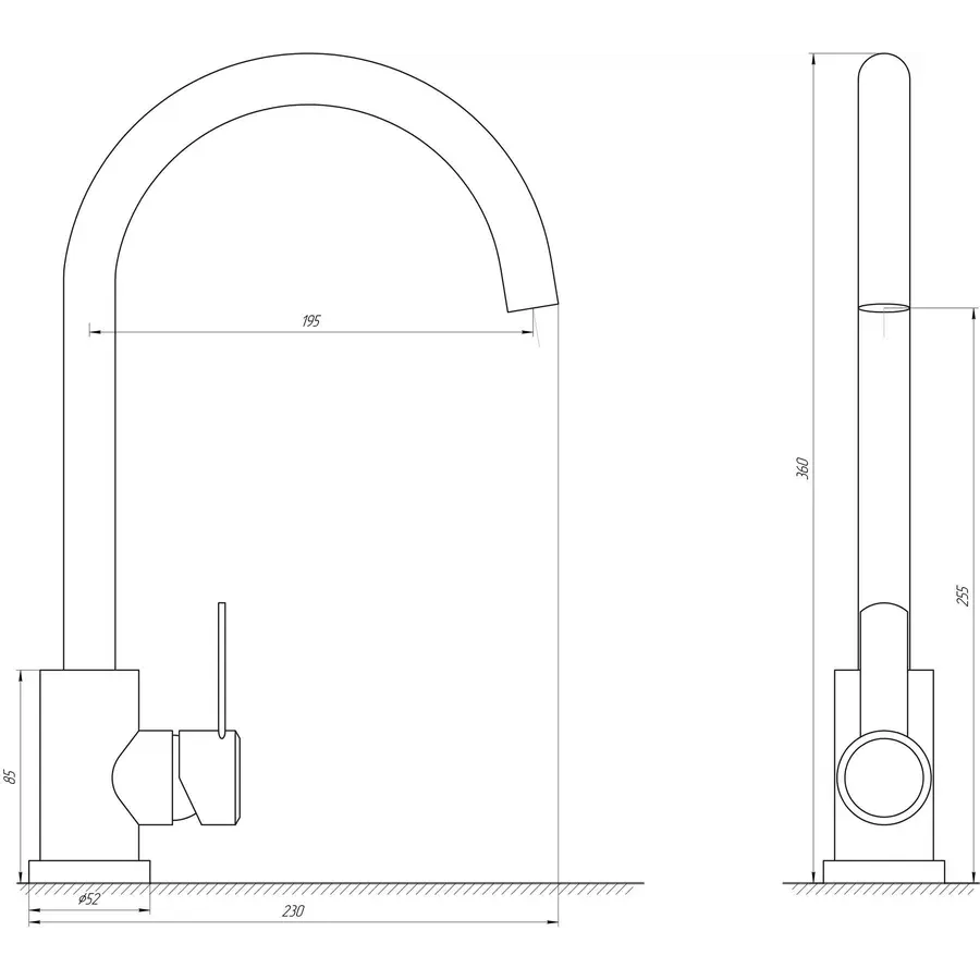 Смеситель для кухни MixMIRA MS2-203S