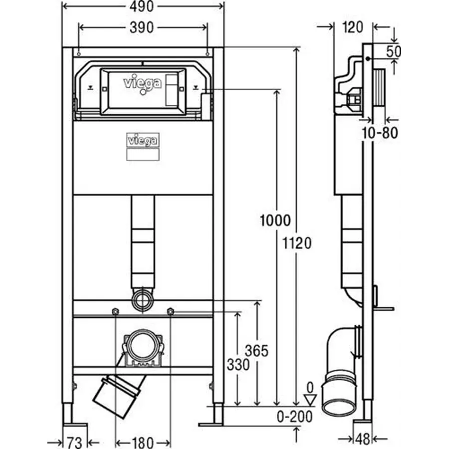 Модуль-бачок для підвісного унітаза Prevista Dry VIEGA 771973