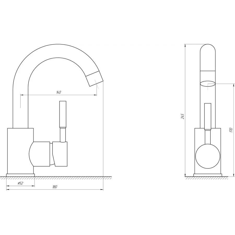 Змішувач для умивальника Globus Lux ALPEN SBT1-101S