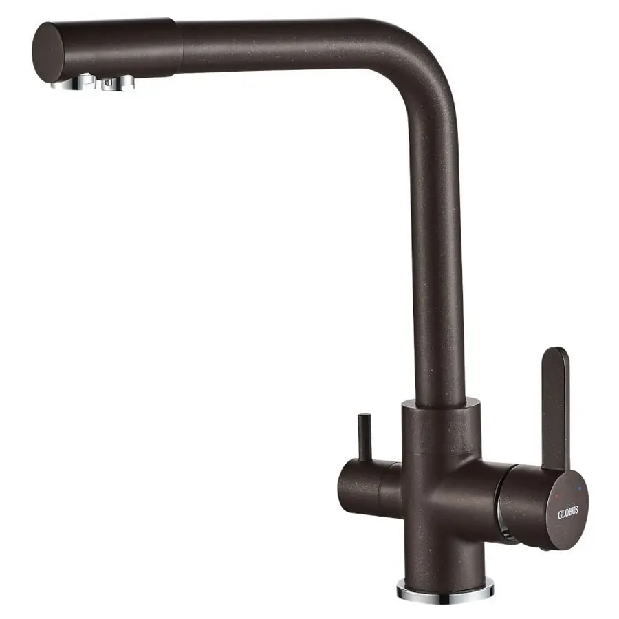 Змішувач для кухні під осмос Globus Lux LAZER GLLR-0444-6-MARONE