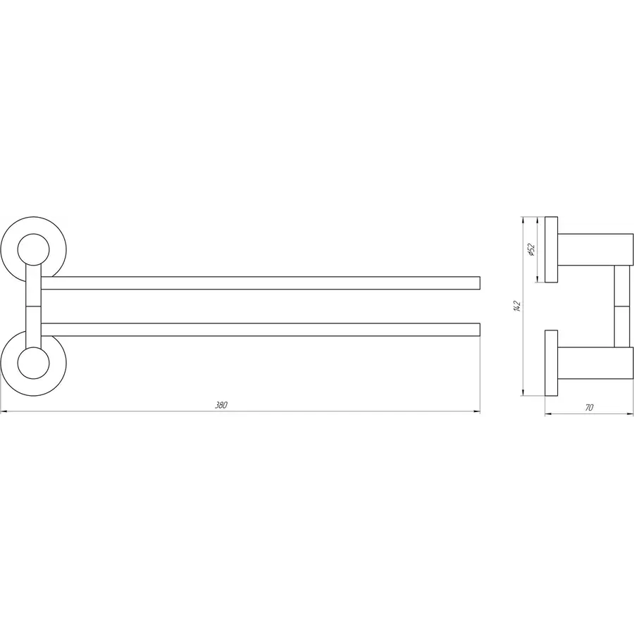 Тримач рушників Globus Lux SS 8431-2 SUS304