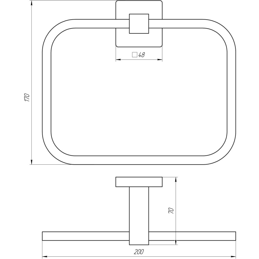 Тримач рушників Globus Lux SQ 9407 SUS304