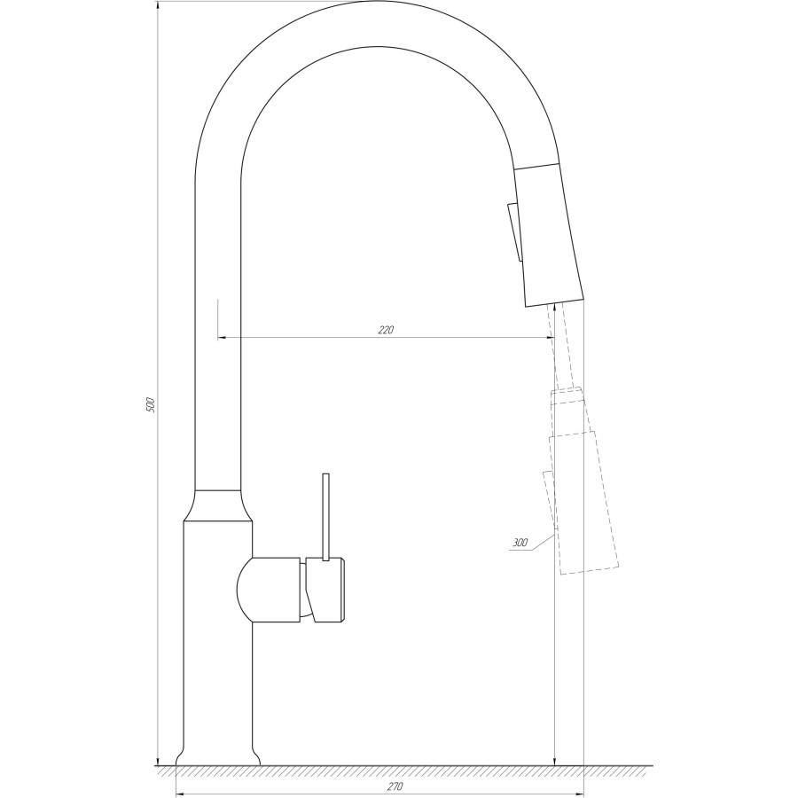 Смеситель для кухни Globus Lux ALPEN SBT1-2033