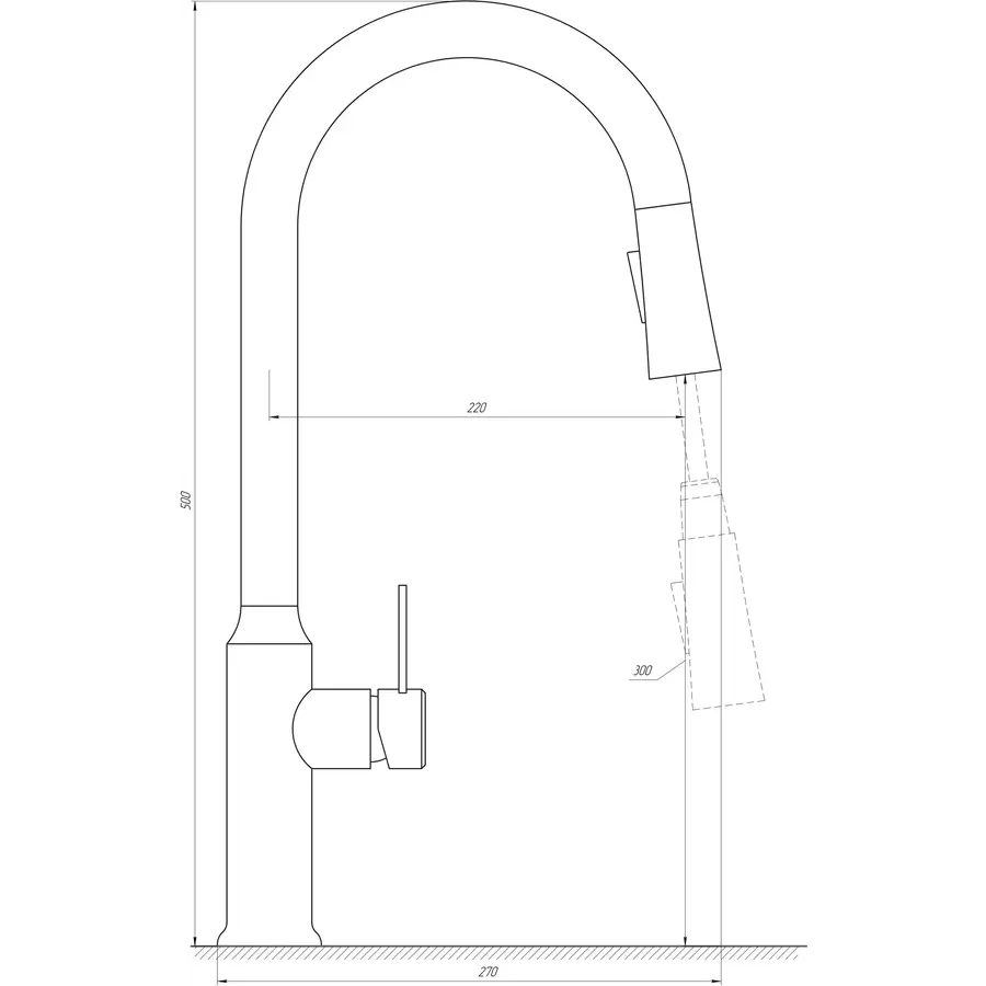 Змішувач для кухні Globus Lux ALPEN SBT1-2033