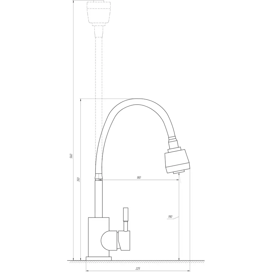Смеситель для кухни Globus Lux ALPEN SUS-G203S