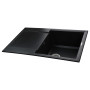 Гранитная кухонная мойка Globus Lux KOMO черный металiк 790х500мм-А0001