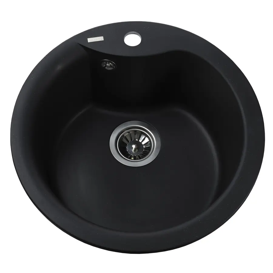 Гранітна мийка Globus Lux ORTA чорний 485мм-А0002