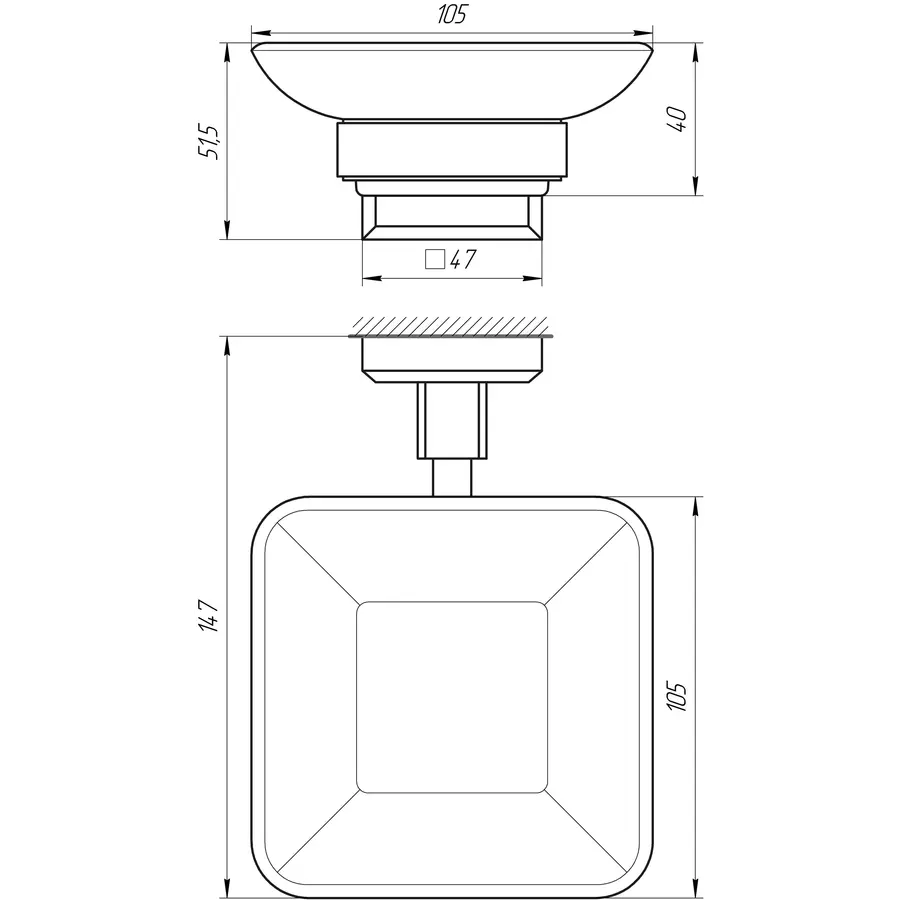 Мыльница TOPAZ TKB 9922A-BL