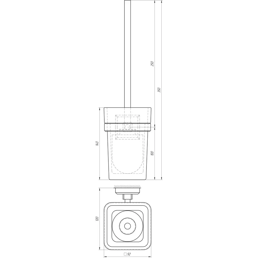 Йоржик настінний TOPAZ TКВ 9929A-BL чорний