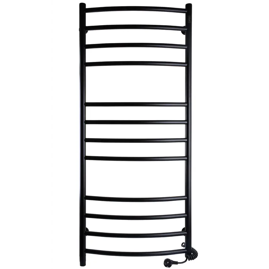 Полотенцесушитель UNIO LDE ER 1200-500-12 BLK Лесенка Дуга Элит электро черная