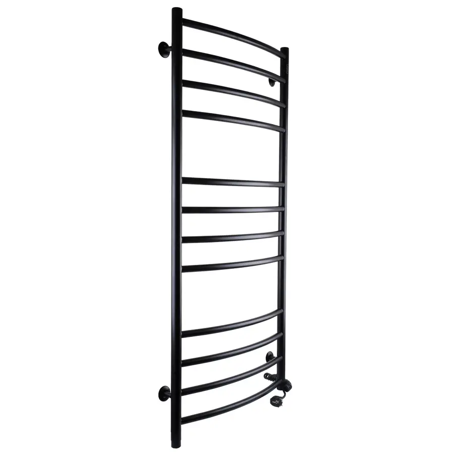 Полотенцесушитель UNIO LDE ER 1200-500-12 BLK Лесенка Дуга Элит электро черная