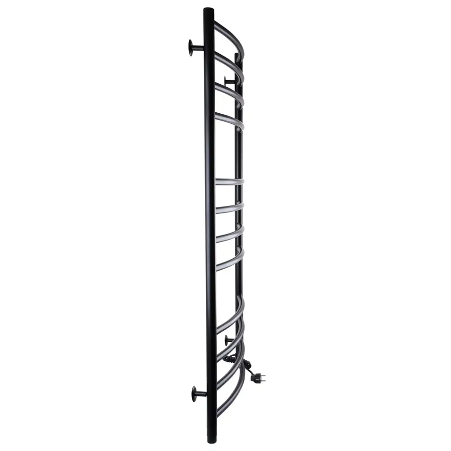 Полотенцесушитель UNIO LDE ER 1200-500-12 BLK Лесенка Дуга Элит электро черная