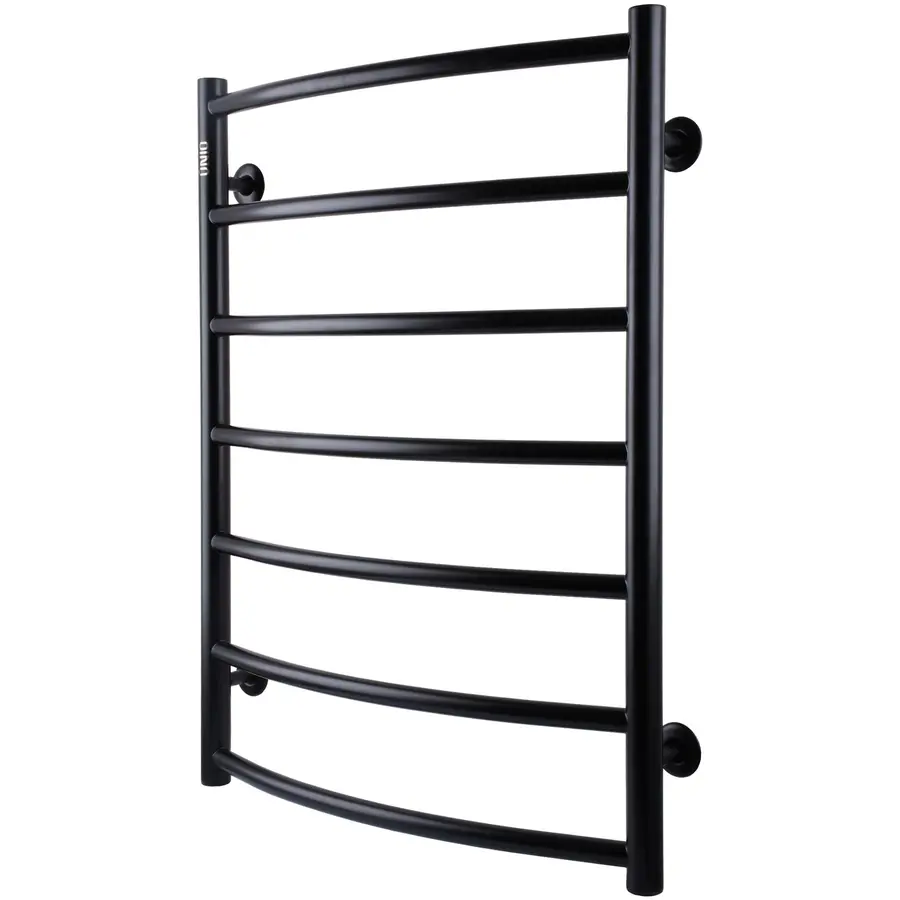 Рушникосушарка UNIO LD W 700-500-7 BLK Драбинка Дуга вода чорна