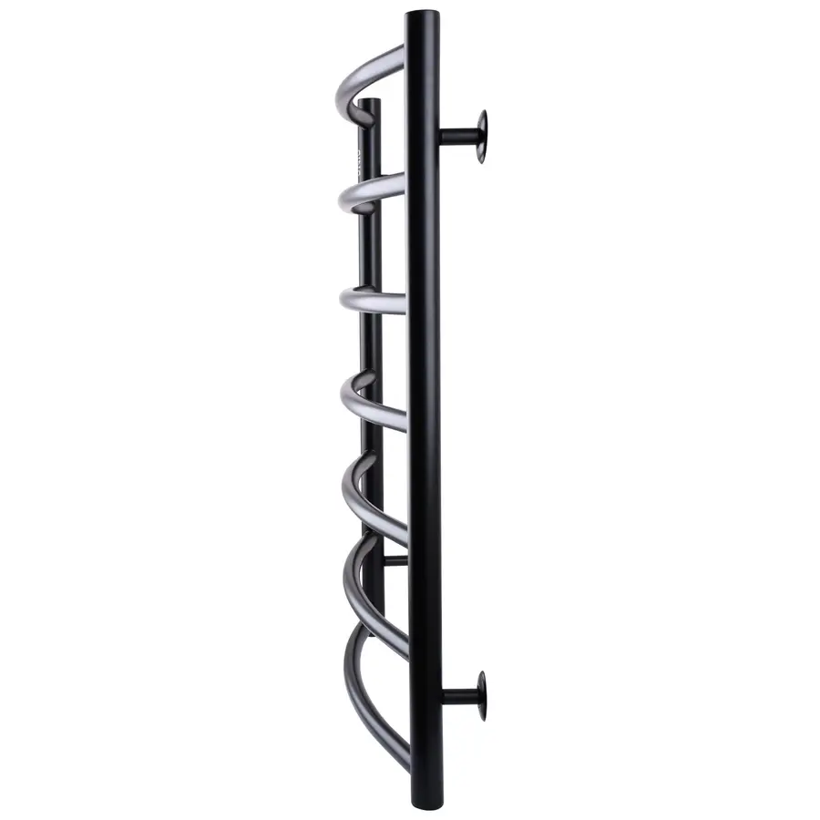 Рушникосушарка UNIO LD W 700-500-7 BLK Драбинка Дуга вода чорна