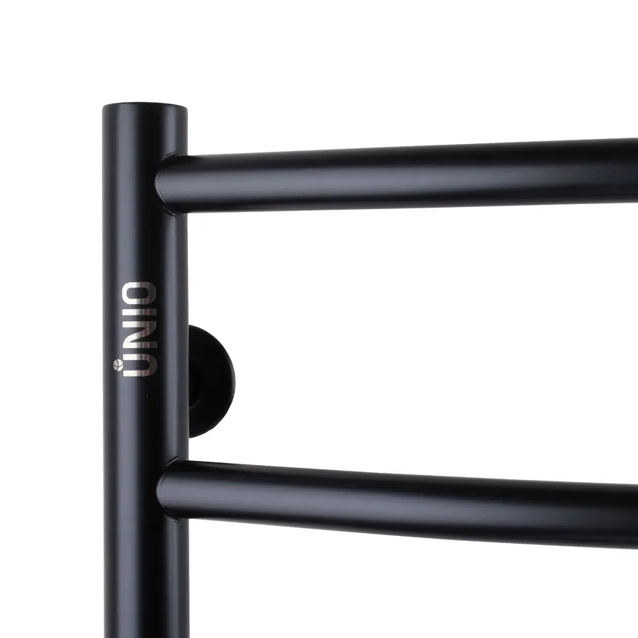 Рушникосушарка UNIO LD W 700-500-7 BLK Драбинка Дуга вода чорна