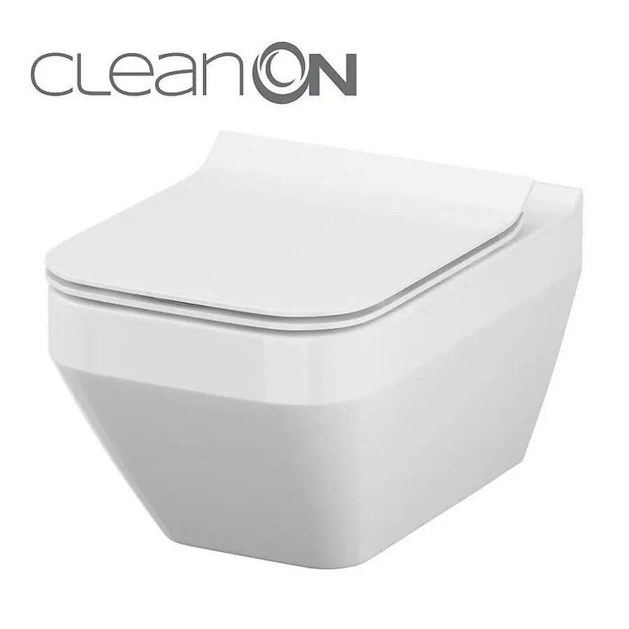 CET Cersanit В217 CREA CLEAN ON SQUARE підвісний з кришкою дюропласт ліфт SLIM PL