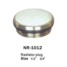 Заглушка з зовнішньою різьбою з прокладкою 3/4″ хром 1012-NR