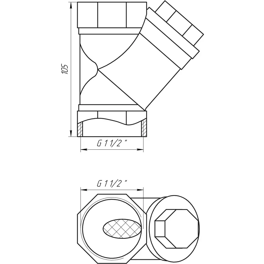 Фільтр грубого очищення ITAP 1 1/2″ 192