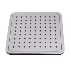 Душевая лейка Globus Lux D051411-Black- ТРОПИК квадратная Хром-Черная Эмаль, в коробке