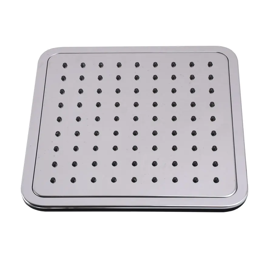 Душевая лейка Globus Lux D051411-Black- ТРОПИК квадратная Хром-Черная Эмаль, в коробке