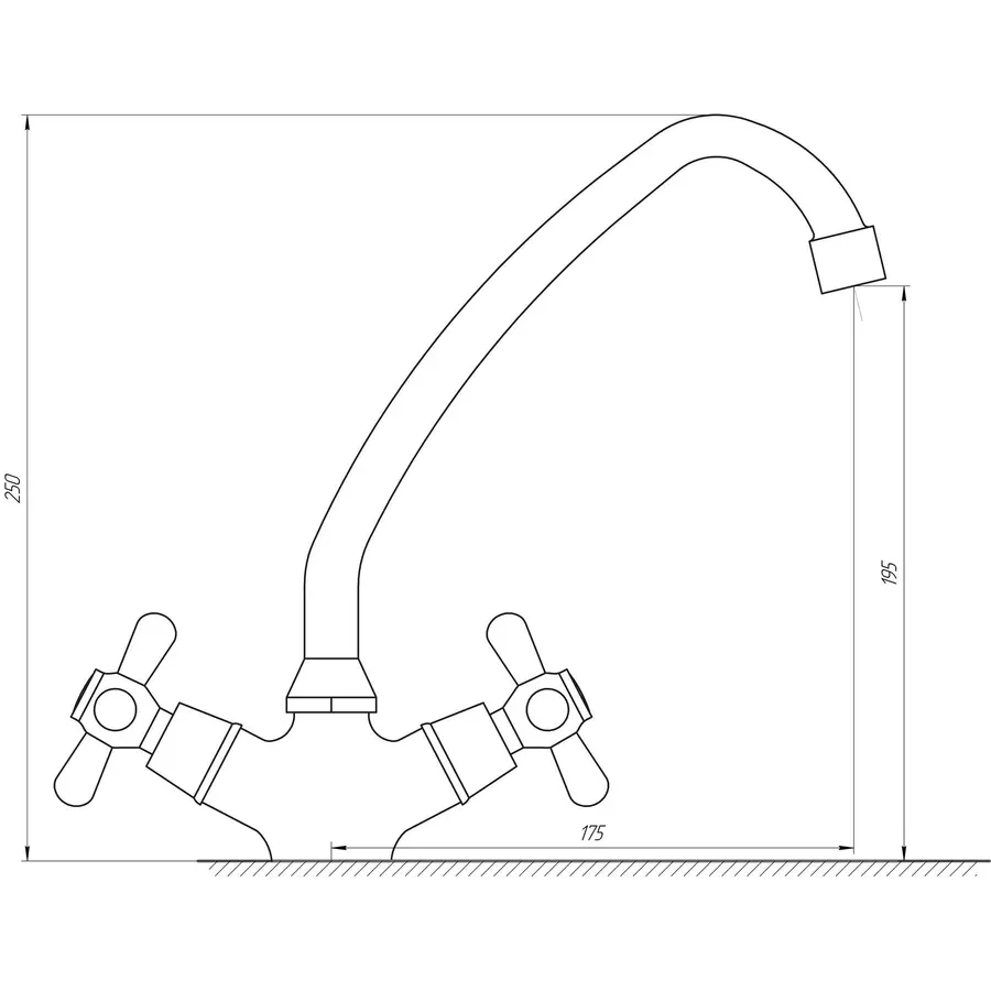 Змішувач для кухні Globus Lux GB-SHARM-0300-00
