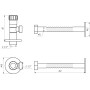 Кран вентильный c трубкой и чашкой 1/2 "х1 / 2" NV-3020