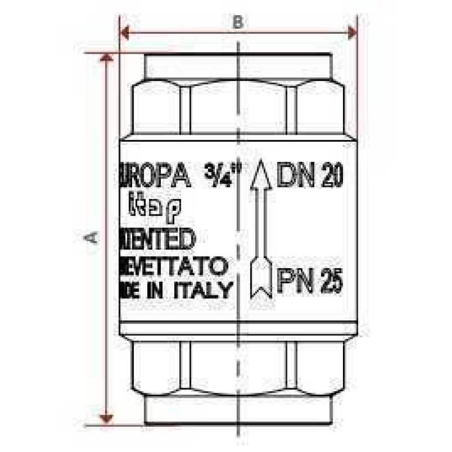 Клапан зворотнього ходу води ITAP 3" EUROPA 100