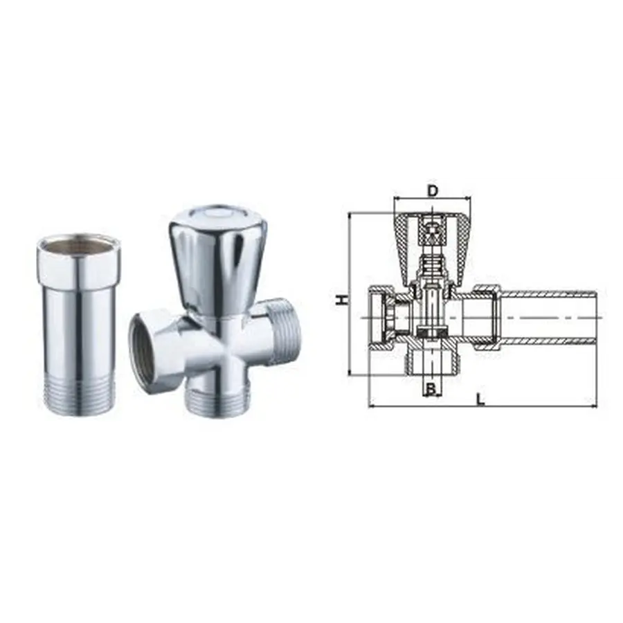 Кран вентильний для пральної машини SELBA 3/4″x3/4″x3/4″ з подовжувачем A7250