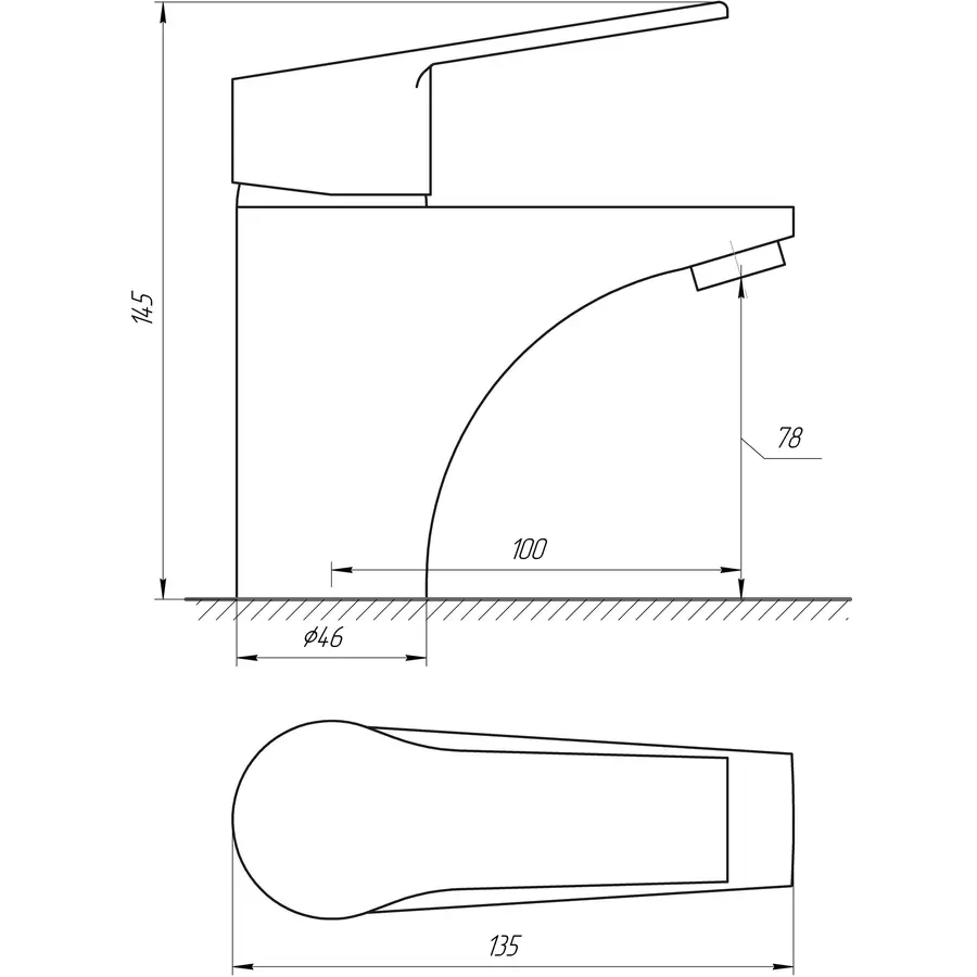 Змішувач для умивальника BRAVO ZENITH BS-42-101 латунь