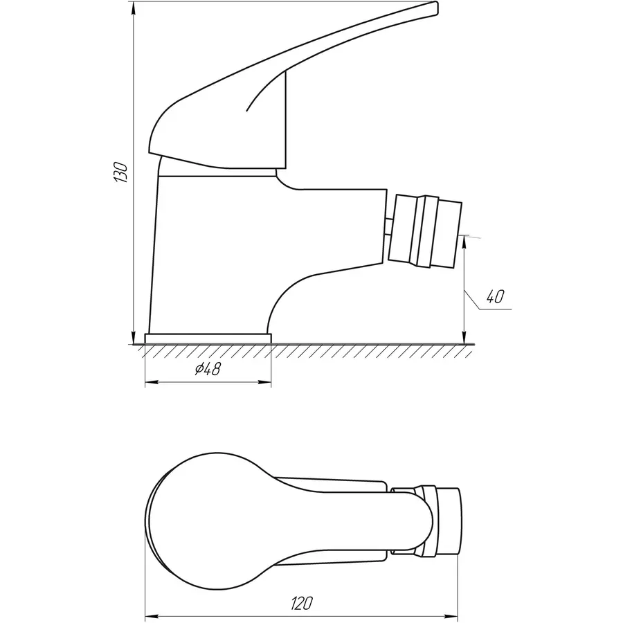 Змішувач для біде Globus Lux Solly GLSO-0106