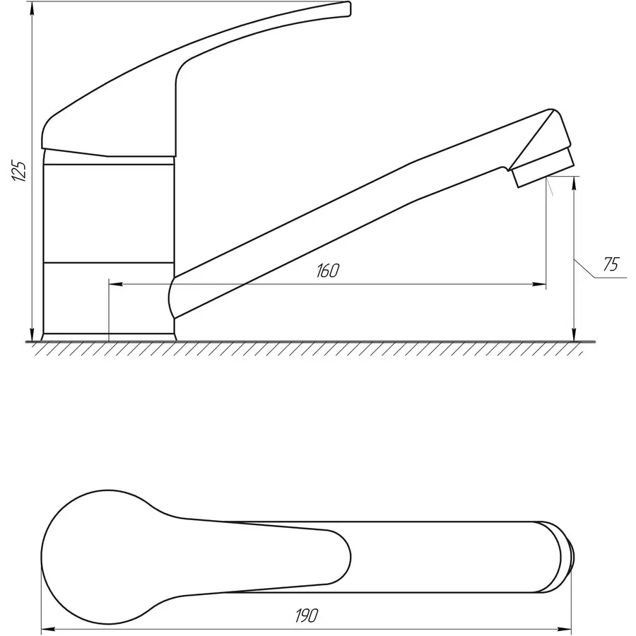 Смеситель для умывальника Globus Lux Solly GLSO-0203М