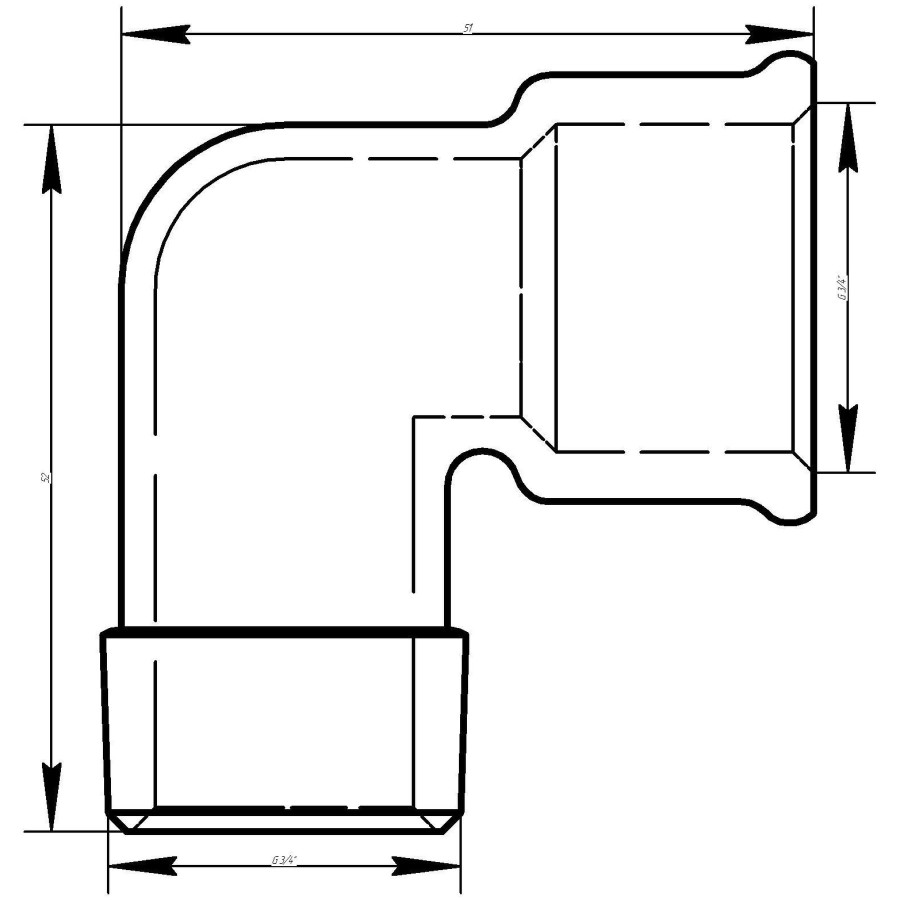 Кутник VIEGA 1613 3/4″ ЗВ (101695)