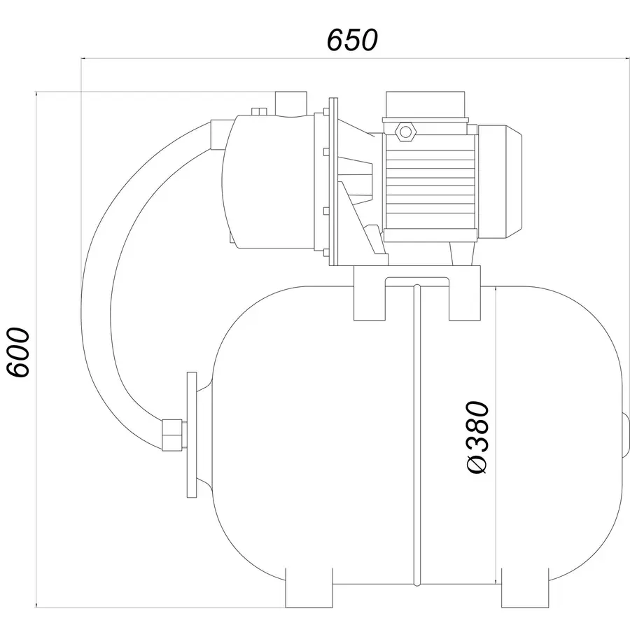 Насосна станція TRX-4 PL ss- 50л нерж. (Насос M-97-N PL нерж. 0,55кВт)