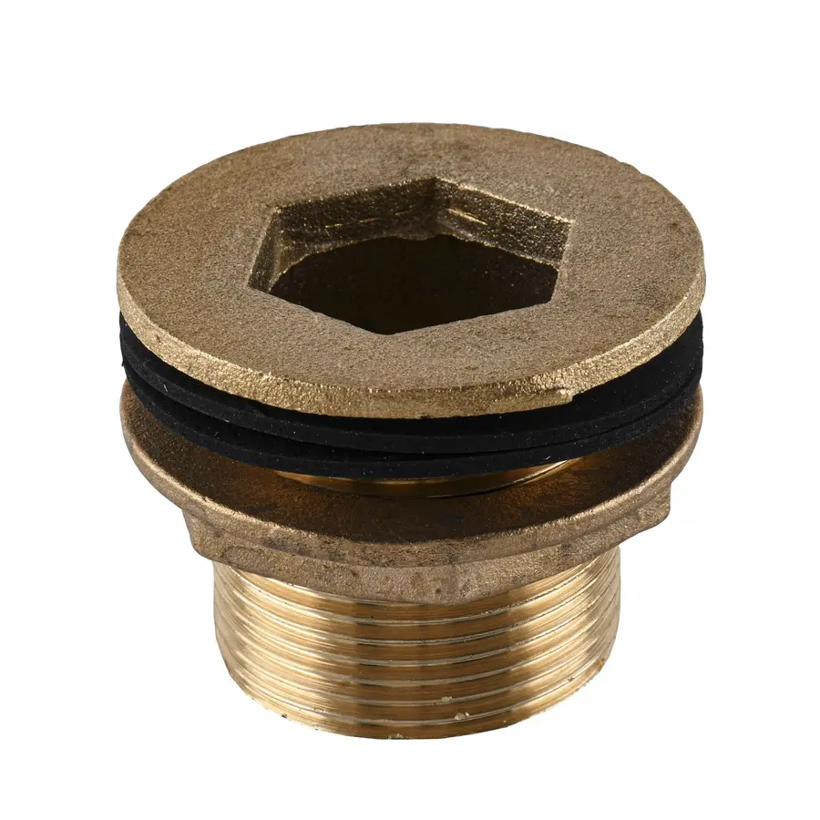 Врізання в бак Ø40 латунне 1 1/4″ЗР ливарне 1714Б