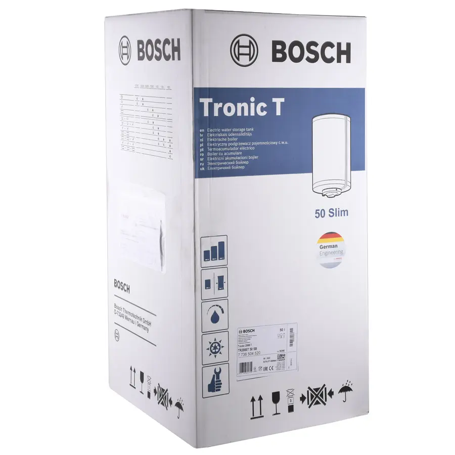 Водонагрівач Bosch Tronic 2000 TR 2000 T 50 SB / 50л, 2000W, Slim