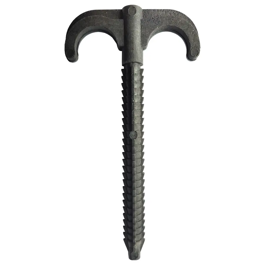 Кріплення-гак забивне подвійне для труби Ø16-20 довжина 120мм чорна CRISTAL (уп.100шт)