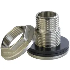 Врізання в бак Ø25 нікельоване 1/2″ЗР штамповане посилене Б5101А(нк)