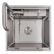 Кухонна мийка CM 50*50 прихована нержавійка VALESO Handmade (змішувач в комплекті)