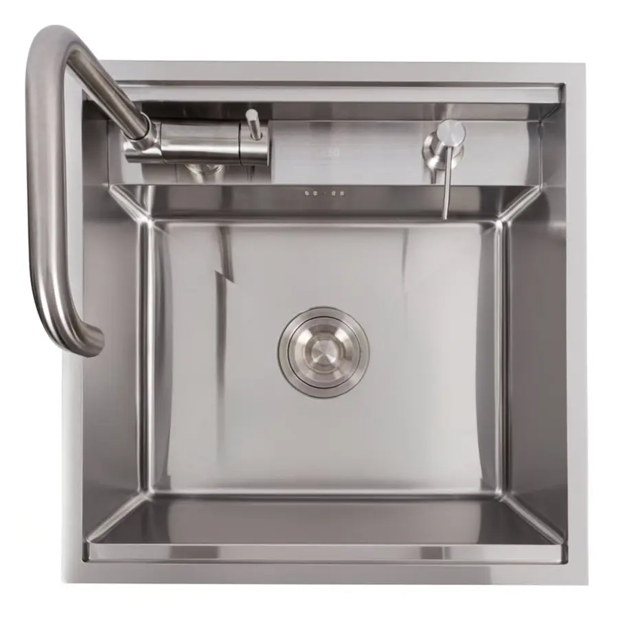 Кухонна мийка CM 50*50 прихована нержавійка VALESO Handmade (змішувач в комплекті)