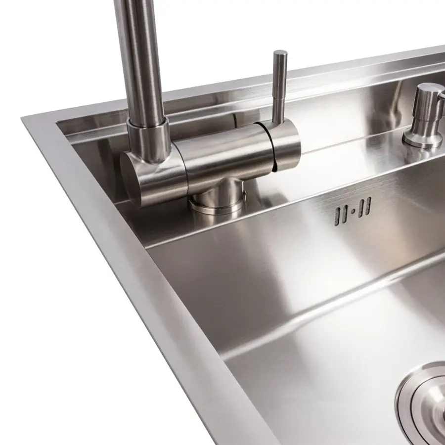 Кухонна мийка CM 50*50 прихована нержавійка VALESO Handmade (змішувач в комплекті)