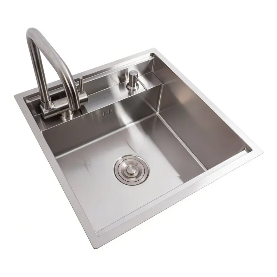 Кухонна мийка CM 50*50 прихована нержавійка VALESO Handmade (змішувач в комплекті)